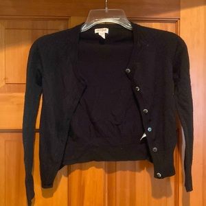 Black cardigan sweater